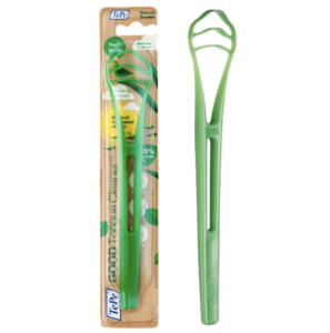 a product shot of a tepe uk tongue scraper london dentist 